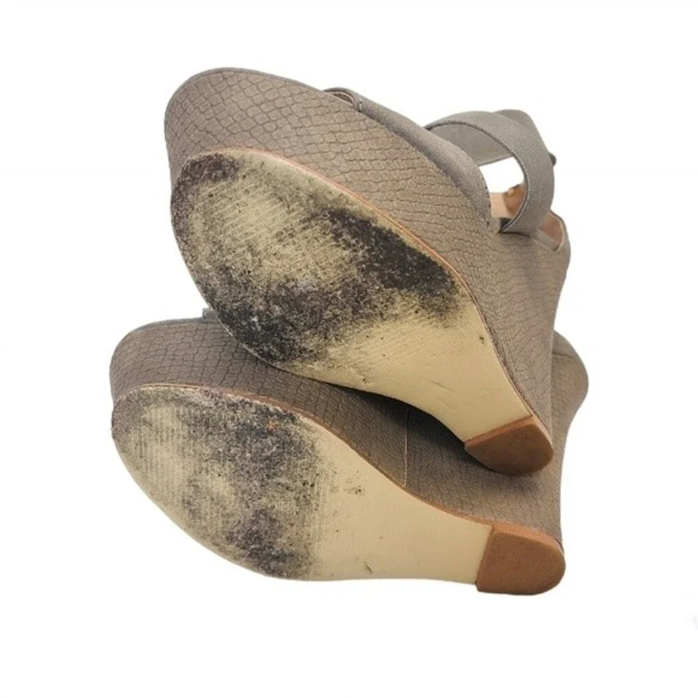 Sole Society Jasmine Grey Platform Wedges Womens 6
